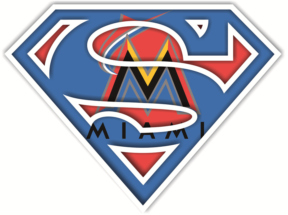 Miami Marlins superman logos fabric transfer